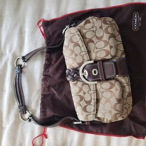 Coach signature canvas purse w/ dust bag